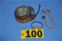 Vintage USA belt buckle w/ (2) Buffalo nickels