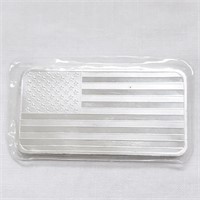 10 Troy Oz Silver Bar American Flag