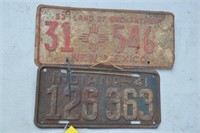1941 IN & 1953 New Mexico license plates