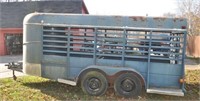 1978 16' Tandem axle Delta livestock trailer