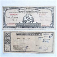 1938 Postal Savings & 1953 Mont. Wards Refund