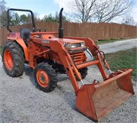 Kubota L2550, 4WD compact 3-cyl diesel tractor
