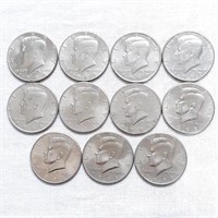 Eleven 1988-98 Kennedy Half Dollars