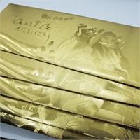 $50  Lots Of 5 Gold Foil Envelope