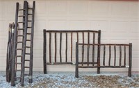 Vintage full size Hickory bed