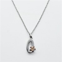 $55 Silver Diamond 18" Necklace