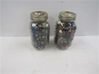 2 Jars with new marbles