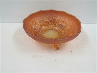 Carnival Glass Bowl Footed