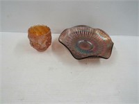 Two Carnival Glass Bowls