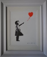 Attributed to Banksy Girl w Balloon