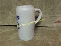 Blue and Gray Stoneware HB German Beer Stein