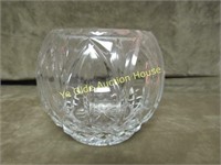 Vintage Cut Lead Crystal Rose bowl Vase