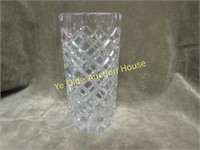 Lead Crystal Cut Diamond Design Round Vase