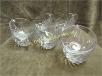 Cambridge Glass Clear Swirl Design Cup Lot