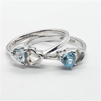 $60 Silver Blue Topaz Ring