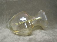 pale Iridescent Carnival Glass Pendant Vase