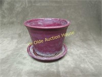 1950's Shawnee art pottery Maroon Glaze Flower Pot
