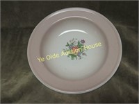 Porcelain Emamel soup bowl w/flowers