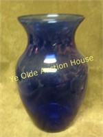Indiana Glass Cobalt BLue bulbous vase