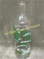 1950's Owens Illinois Clear Glass Bottle Winter Se
