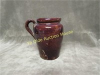 Vintage Brown Glaze Stoneware Pottery Creamer