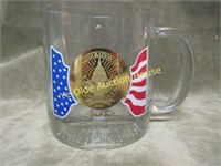 George Bush 2001 Inaguration Mug in Glass