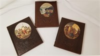 3 Leather Bound Wester Books 'The Old West'