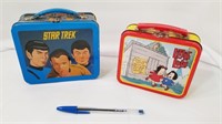 2 Retro Lunch Boxes, Star Trek & Little Lulu