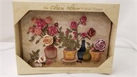 Accent Wall Plaque 'Potted Roses'