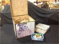 Puppy Decorated Storage Cube w/ Craft Supplies