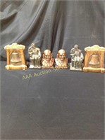 (2) sets of Bookends & (2) Banks