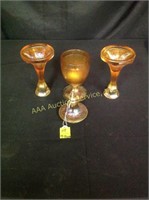 Carnival Compote & Candlesticks