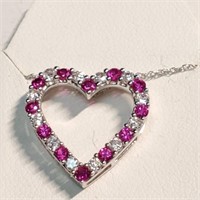 $120 Silver Ruby Necklace