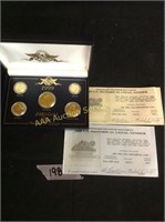 1999 24 KT Gold Presidential Coin Set