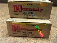 HORNADY, 308 WIN, 150 GR. BTSP - 2 BOXES