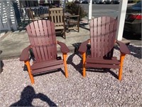 Set of 2 Virginia Tech Colored Adirondack Chairs