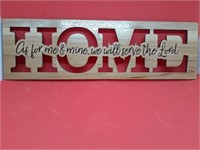 Wooden "Home " sign