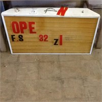 LIGHTED DISPLAY SIGN 36" X 21"
