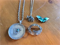 Small Grouping of Sterling Silver Jewelry