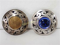 Vintage Mexican 925 Sterling Silver Pair