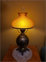 Antique Hammered Brass Table Lamp