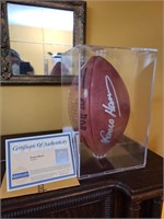 Football Autographed by Franco Harris