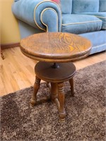 Antique Wooden Piano Stool
