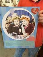 MODERN REPOP "I LOVE LUCY" SQUARE METAL SIGN