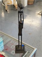 VINTAGE IRON "AFICANA" METAL STATUE