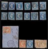 France Stamps Used Classics on cards & piece