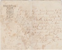 Great Britain Stamps 1754 Letter with 5 Shill hand