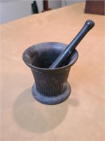 Early Cast Iron Mortar and Pestle