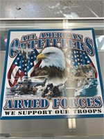 ALL AMERICAN OUTFITTERS ARMED FORCES SIGN