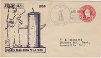 US Stamps 1936 USS Arizona Ships Cancel Cover w/